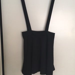 Black Skirt with Suspenders